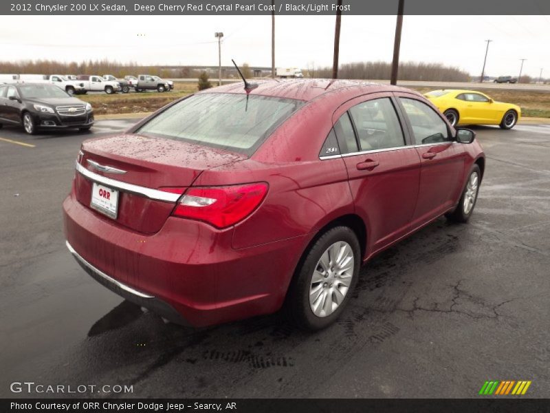 Deep Cherry Red Crystal Pearl Coat / Black/Light Frost 2012 Chrysler 200 LX Sedan
