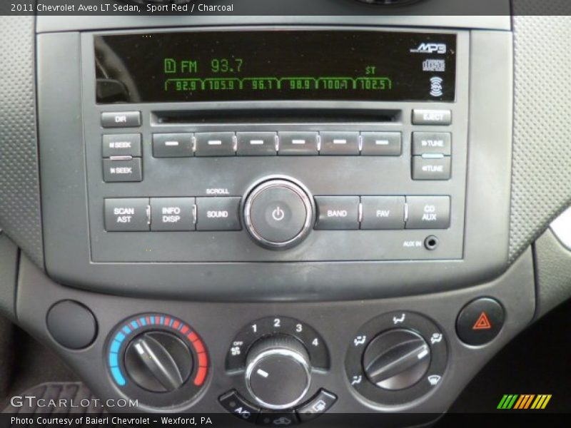 Sport Red / Charcoal 2011 Chevrolet Aveo LT Sedan
