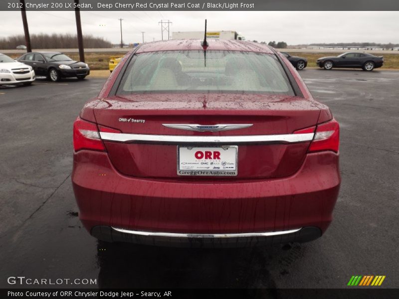 Deep Cherry Red Crystal Pearl Coat / Black/Light Frost 2012 Chrysler 200 LX Sedan