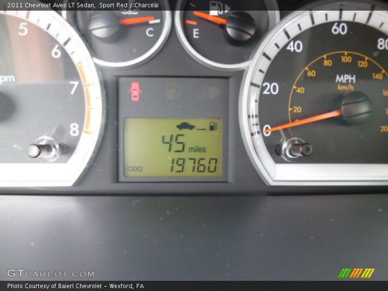 Sport Red / Charcoal 2011 Chevrolet Aveo LT Sedan