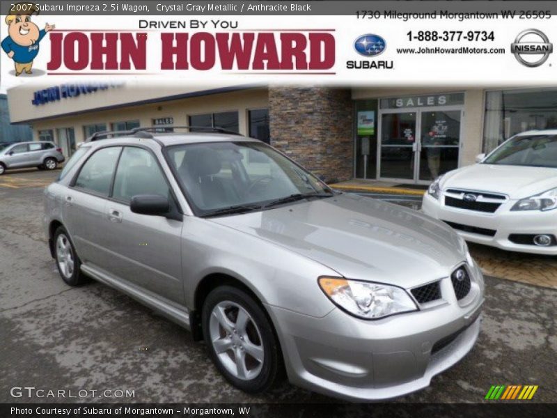 Crystal Gray Metallic / Anthracite Black 2007 Subaru Impreza 2.5i Wagon