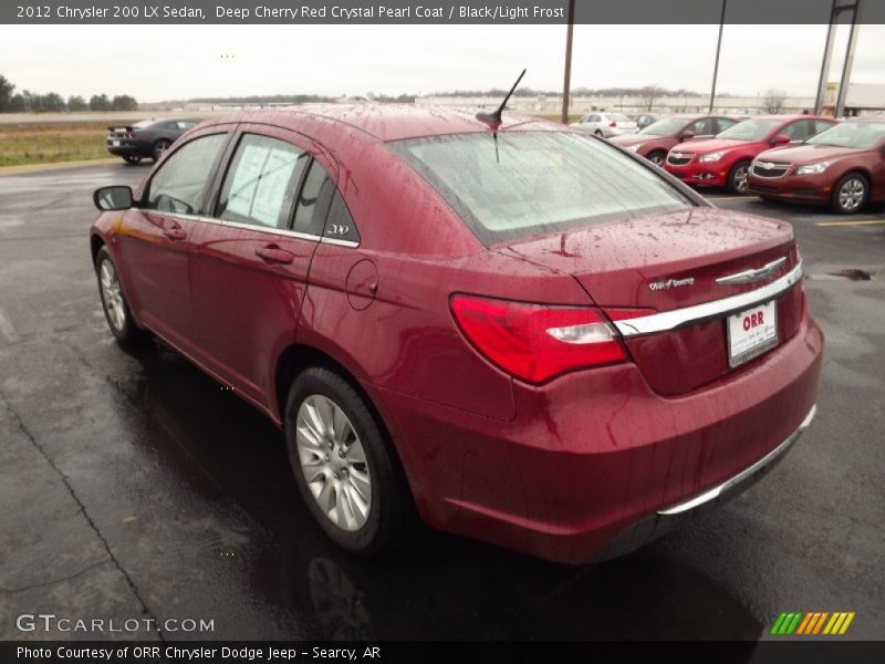 Deep Cherry Red Crystal Pearl Coat / Black/Light Frost 2012 Chrysler 200 LX Sedan