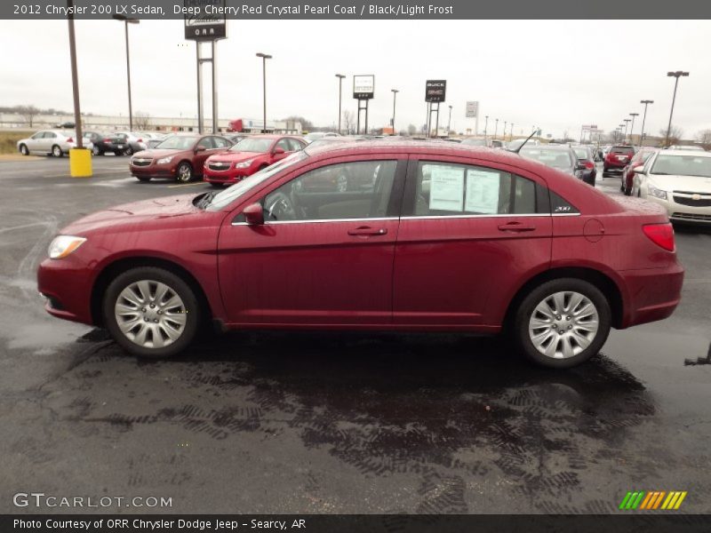 Deep Cherry Red Crystal Pearl Coat / Black/Light Frost 2012 Chrysler 200 LX Sedan
