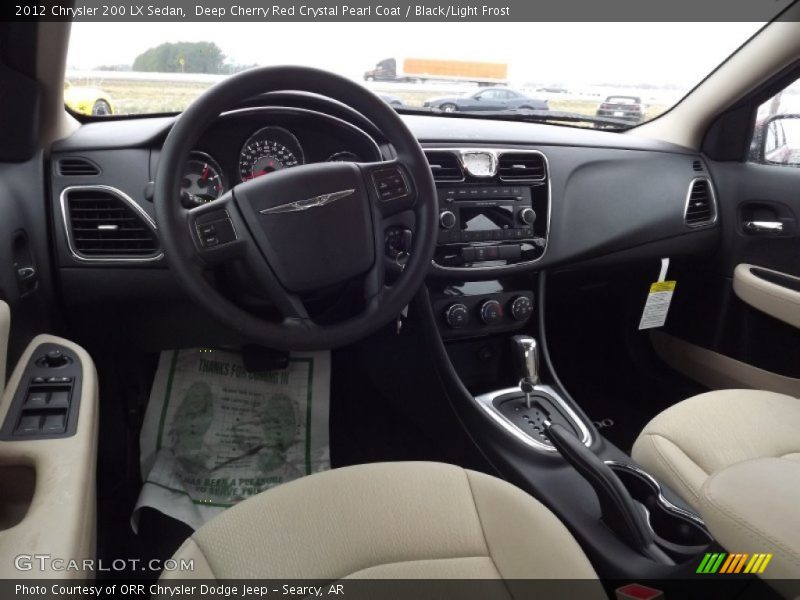 Deep Cherry Red Crystal Pearl Coat / Black/Light Frost 2012 Chrysler 200 LX Sedan