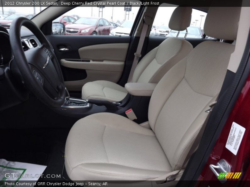 Deep Cherry Red Crystal Pearl Coat / Black/Light Frost 2012 Chrysler 200 LX Sedan