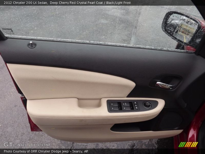 Deep Cherry Red Crystal Pearl Coat / Black/Light Frost 2012 Chrysler 200 LX Sedan