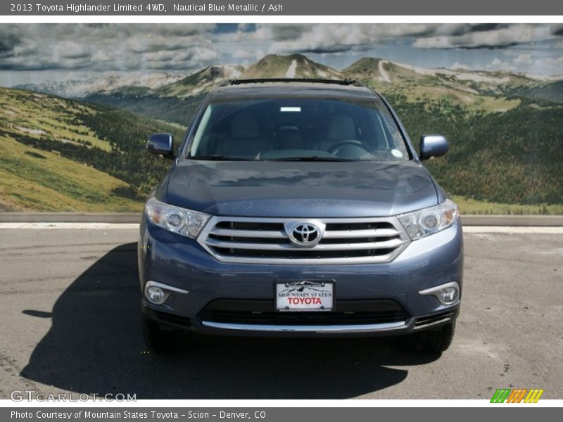 Nautical Blue Metallic / Ash 2013 Toyota Highlander Limited 4WD