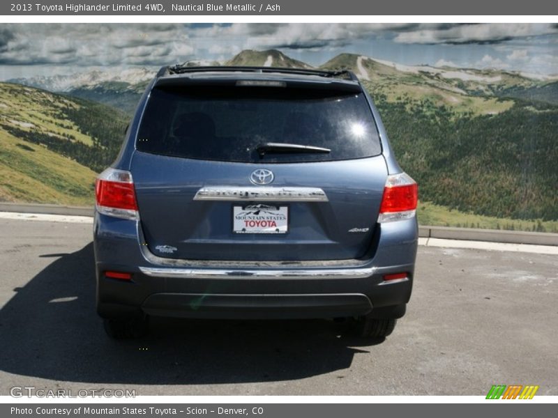Nautical Blue Metallic / Ash 2013 Toyota Highlander Limited 4WD