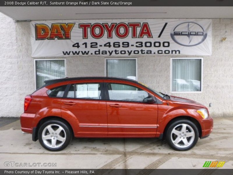 Sunburst Orange Pearl / Dark Slate Gray/Orange 2008 Dodge Caliber R/T