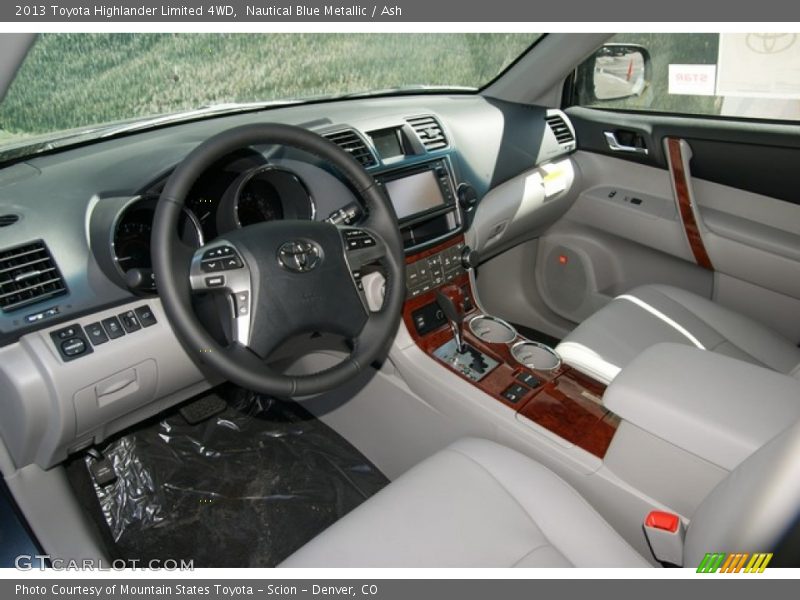 Nautical Blue Metallic / Ash 2013 Toyota Highlander Limited 4WD