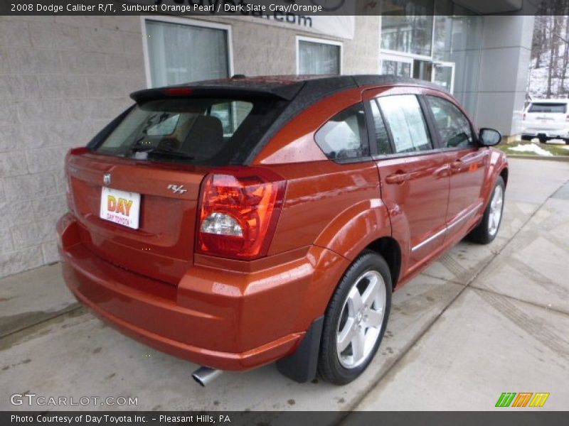 Sunburst Orange Pearl / Dark Slate Gray/Orange 2008 Dodge Caliber R/T
