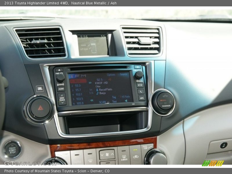 Nautical Blue Metallic / Ash 2013 Toyota Highlander Limited 4WD