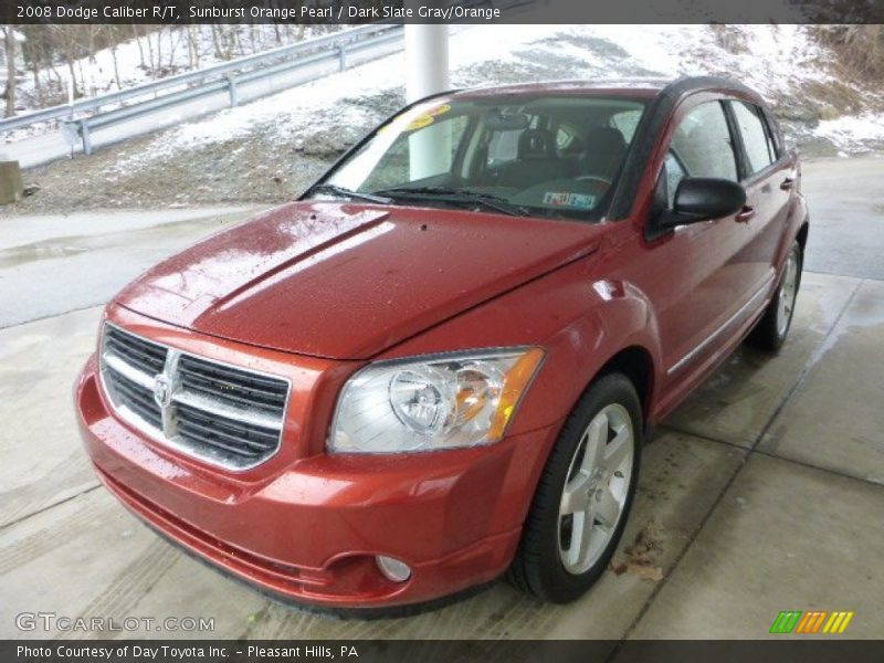 Sunburst Orange Pearl / Dark Slate Gray/Orange 2008 Dodge Caliber R/T