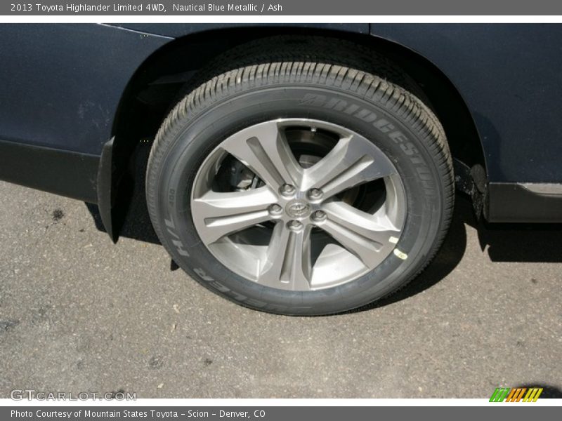 Nautical Blue Metallic / Ash 2013 Toyota Highlander Limited 4WD