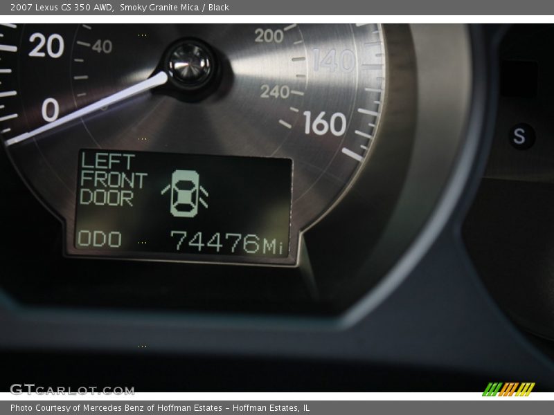 Smoky Granite Mica / Black 2007 Lexus GS 350 AWD