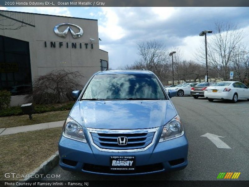 Ocean Mist Metallic / Gray 2010 Honda Odyssey EX-L
