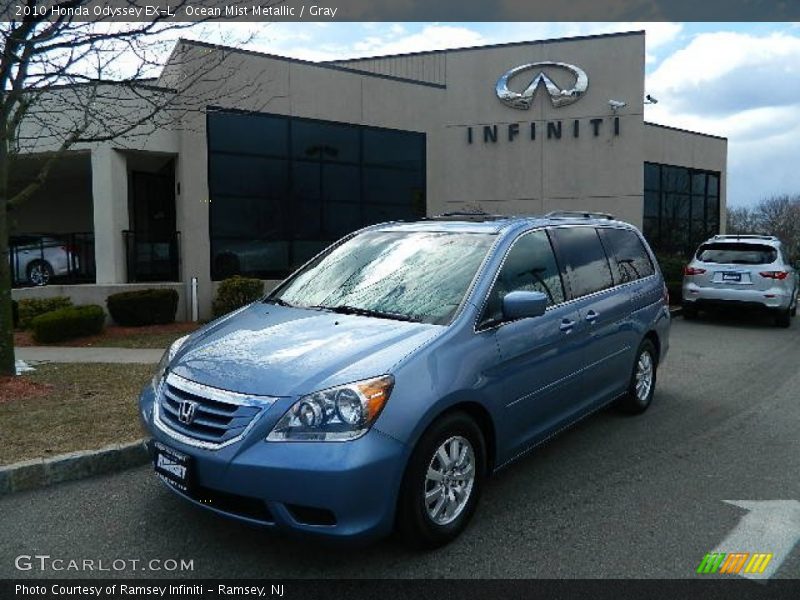 Ocean Mist Metallic / Gray 2010 Honda Odyssey EX-L