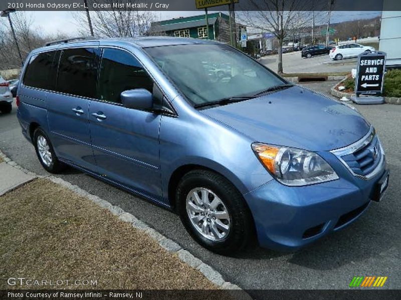 Ocean Mist Metallic / Gray 2010 Honda Odyssey EX-L