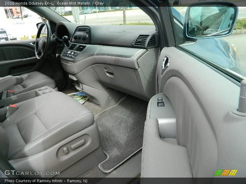 Ocean Mist Metallic / Gray 2010 Honda Odyssey EX-L