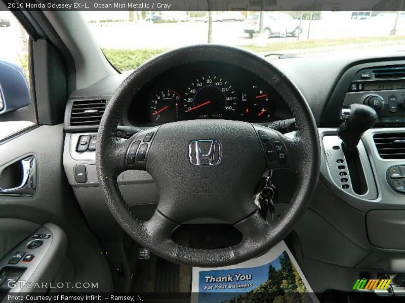 Ocean Mist Metallic / Gray 2010 Honda Odyssey EX-L