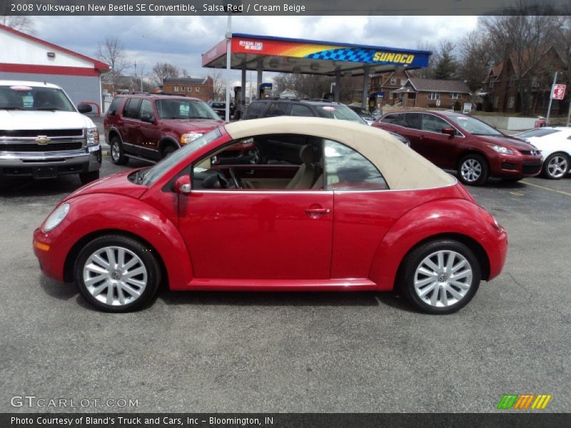 Salsa Red / Cream Beige 2008 Volkswagen New Beetle SE Convertible