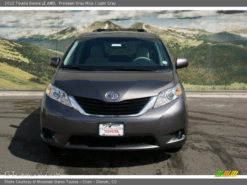 Predawn Gray Mica / Light Gray 2013 Toyota Sienna LE AWD