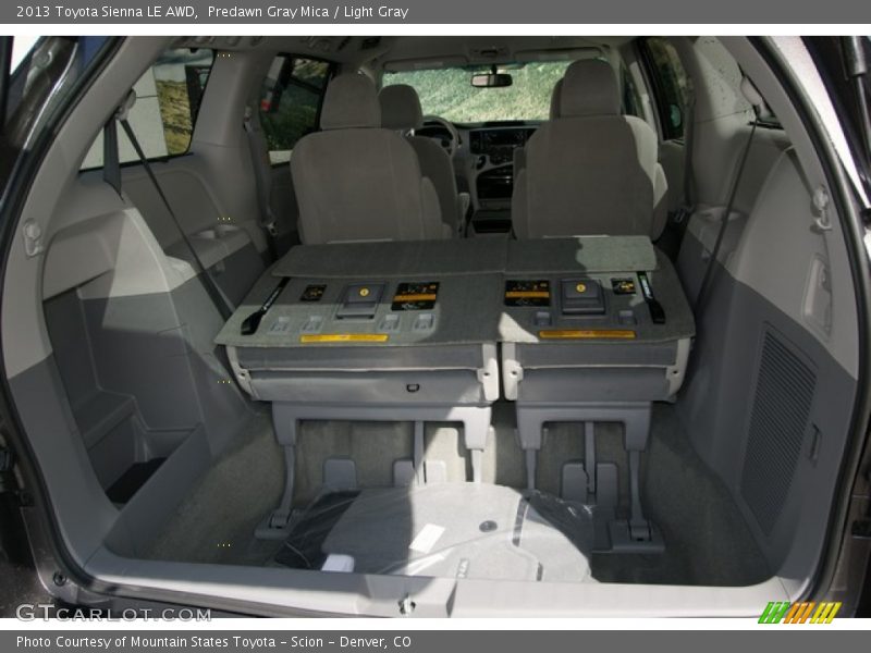 Predawn Gray Mica / Light Gray 2013 Toyota Sienna LE AWD