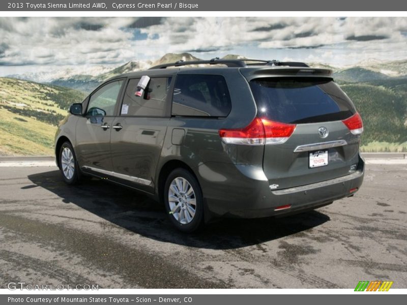 Cypress Green Pearl / Bisque 2013 Toyota Sienna Limited AWD