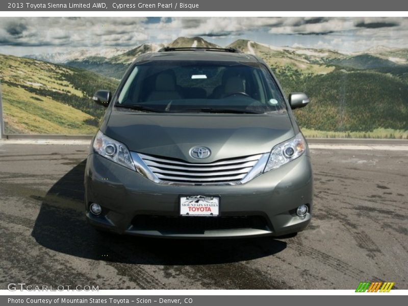 Cypress Green Pearl / Bisque 2013 Toyota Sienna Limited AWD