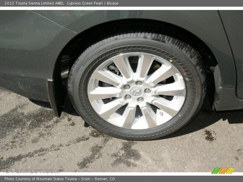 Cypress Green Pearl / Bisque 2013 Toyota Sienna Limited AWD