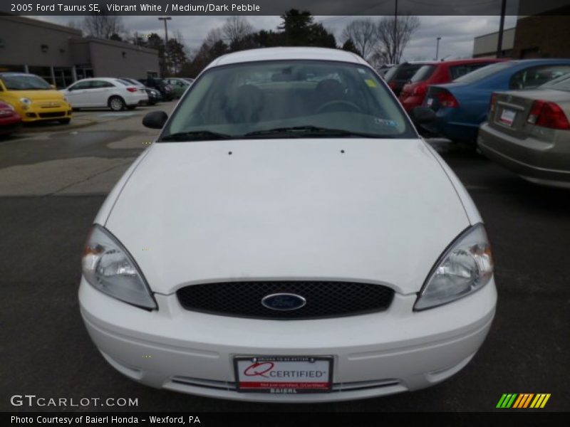 Vibrant White / Medium/Dark Pebble 2005 Ford Taurus SE