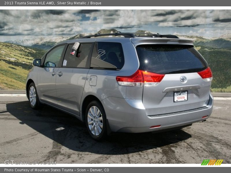 Silver Sky Metallic / Bisque 2013 Toyota Sienna XLE AWD