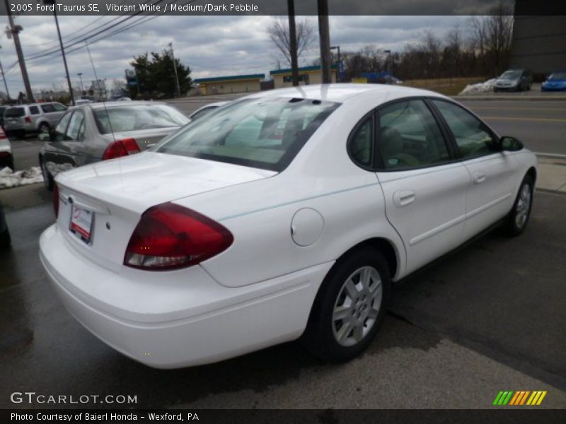 Vibrant White / Medium/Dark Pebble 2005 Ford Taurus SE