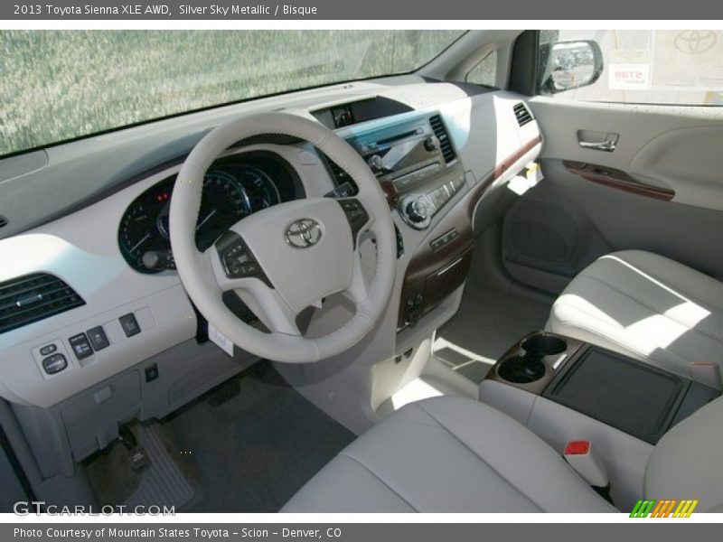 Silver Sky Metallic / Bisque 2013 Toyota Sienna XLE AWD