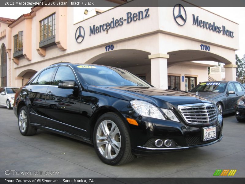 Black / Black 2011 Mercedes-Benz E 350 Sedan