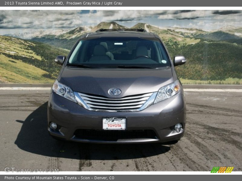 Predawn Gray Mica / Light Gray 2013 Toyota Sienna Limited AWD