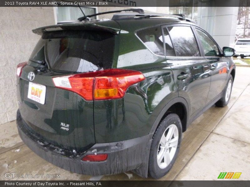 Spruce Green Mica / Black 2013 Toyota RAV4 XLE AWD