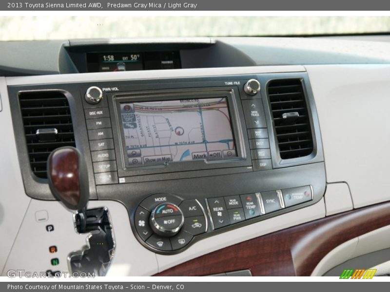 Predawn Gray Mica / Light Gray 2013 Toyota Sienna Limited AWD