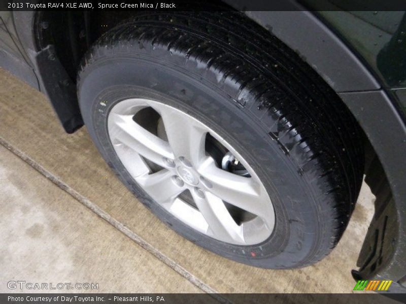 Spruce Green Mica / Black 2013 Toyota RAV4 XLE AWD