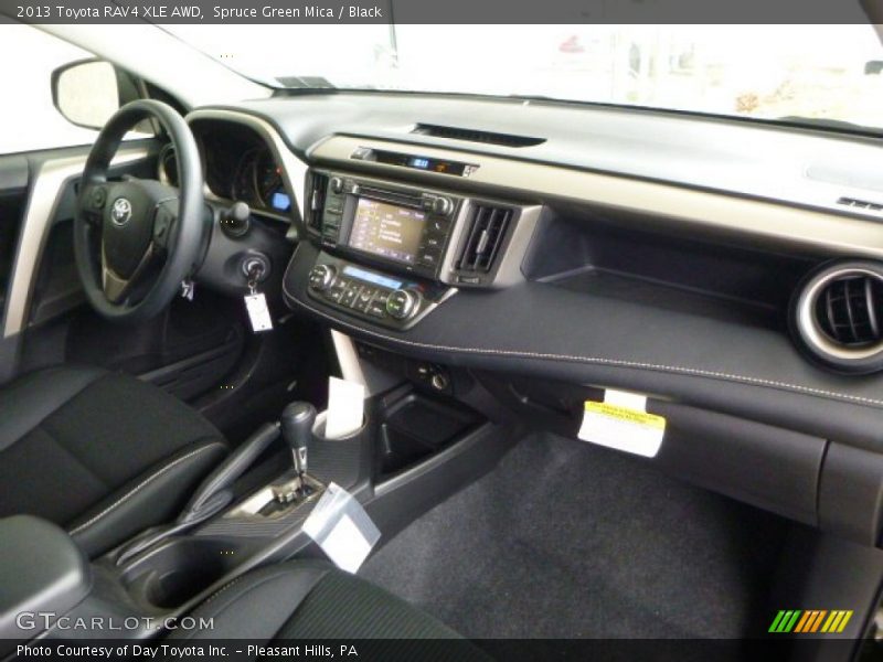 Spruce Green Mica / Black 2013 Toyota RAV4 XLE AWD