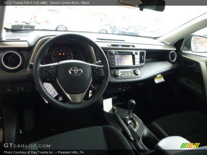 Spruce Green Mica / Black 2013 Toyota RAV4 XLE AWD