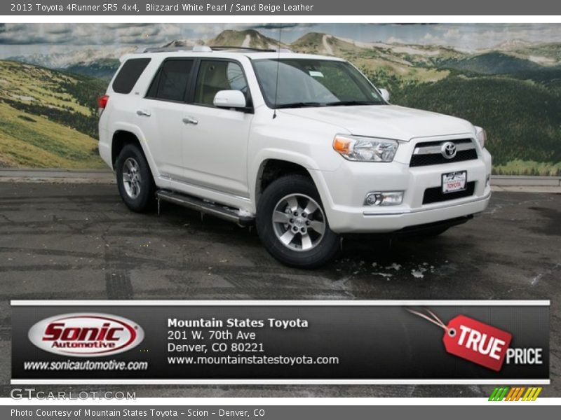 Blizzard White Pearl / Sand Beige Leather 2013 Toyota 4Runner SR5 4x4