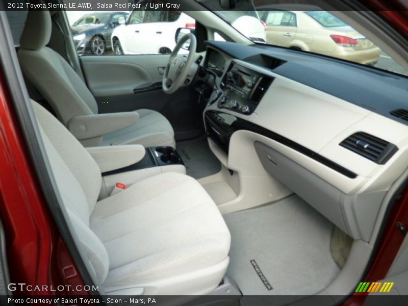 Salsa Red Pearl / Light Gray 2012 Toyota Sienna LE AWD