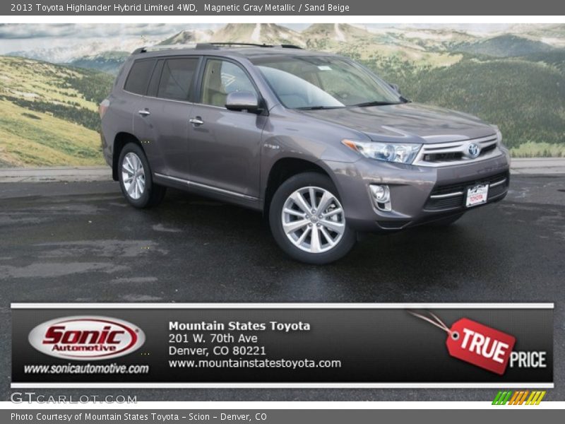 Magnetic Gray Metallic / Sand Beige 2013 Toyota Highlander Hybrid Limited 4WD