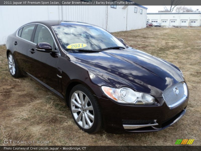 Caviar Brown Metallic / Barley Beige/Truffle Brown 2011 Jaguar XF Premium Sport Sedan