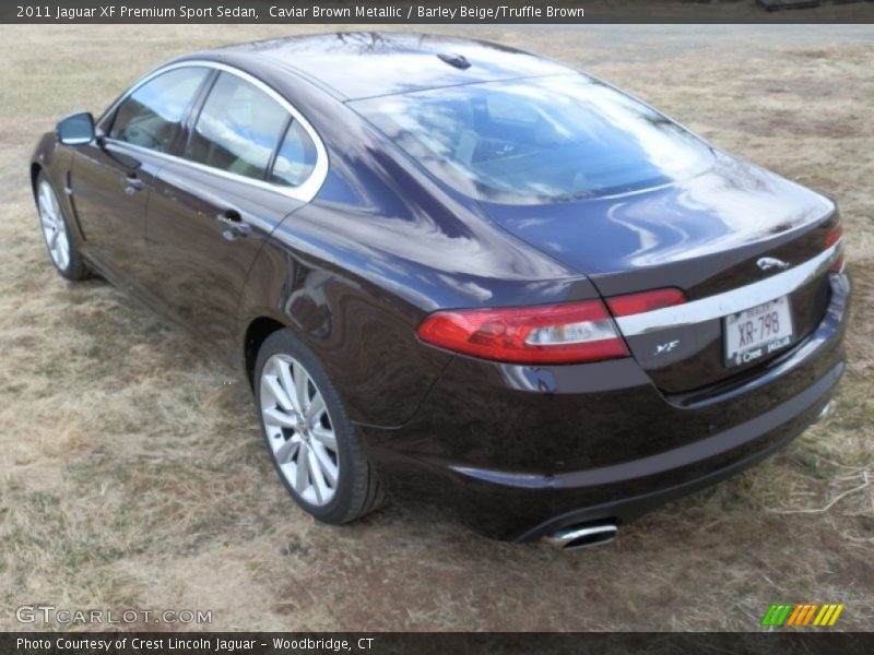 Caviar Brown Metallic / Barley Beige/Truffle Brown 2011 Jaguar XF Premium Sport Sedan