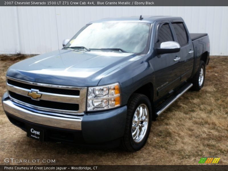 Blue Granite Metallic / Ebony Black 2007 Chevrolet Silverado 1500 LT Z71 Crew Cab 4x4