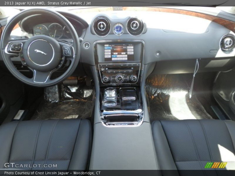 Stratus Grey Metallic / Jet 2013 Jaguar XJ XJ AWD