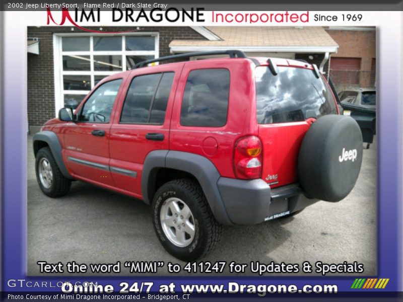 Flame Red / Dark Slate Gray 2002 Jeep Liberty Sport