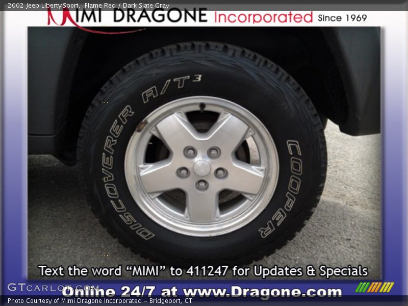 Flame Red / Dark Slate Gray 2002 Jeep Liberty Sport